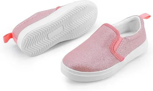 Miniatura 6 de Zapatos deportivos de lona sin cordones para niños y niñas pequeños para caminar, mocasines casuales de tenis para niños pequeños