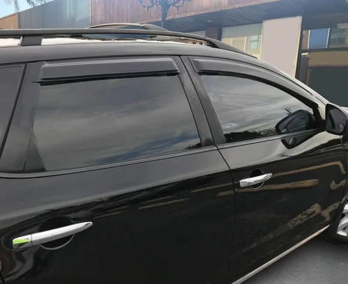 Miniatura 4 de IKON MOTORSPORTS - Visera de ventana compatible con Nissan Murano 2009-2014, acrílico sin pintar, negro, protector de lluvia, deflector de aire