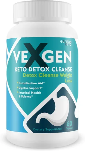 Vexgen Keto Detox Cleanse - Limpieza de desintoxicación natural - Ayuda a reducir la hinchazón intestinal - Ayuda de desintoxicación - Apoyo
