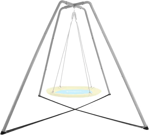 Miniatura 7 de Soporte de columpio para niños y adultos, marco de columpio resistente, soporta 330 libras, se adapta a la mayoría de columpios de platillos y Azul