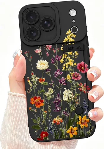 Miniatura 53 de Funda Wlxee para iPhone 15 Pro Max con patrón de ola, TPU suave con parachoques, cuero PU, diseño de cebra lindo para mujeres y niñas - Negro Gris