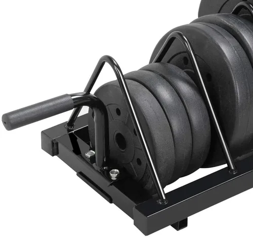 Miniatura 2 de Topeakmart Soporte de parachoques de placa de peso de barra, marco de acero con recubrimiento en polvo