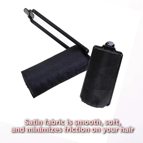 Miniatura 2 de DONNA Silky Sastin Foam Roller 7/8 "(D) MEDIANO 10PCS Rizadores de pelo con clips para peluquería y peinado sin calor - NEGRO 7/8"(D) Medium