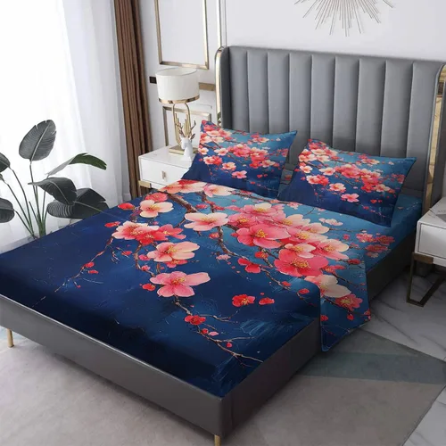 Miniatura 11 de Sábanas retro de los años 70 – Juegos de sábanas King – Sábanas de cama con diseño floral vintage Groovy, microfibra suave y bolsillo profundo