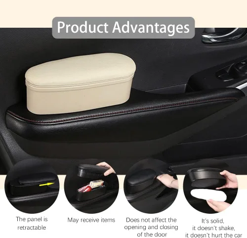 Miniatura 6 de ASUBHA Funda de soporte para reposabrazos de automóvil, cojín para reposabrazos, cómoda almohada para reposabrazos de puerta lateral del automóvil