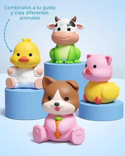 Miniatura 3 de Coogam 10 piezas de juguetes de animales de granja para emparejar, juegos de clasificación de motricidad fina para niños de 1 a 3 años, juguete
