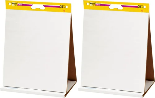 Post-it Almohadilla de caballete de mesa súper adhesiva, ideal para profesores virtuales y estudiantes, 20 x 23 pulgadas, 20 hojas/bloc, (563R),