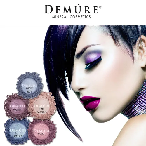 Miniatura 8 de Demure Mineral Make Up Sombra de ojos (Blue Sparkle), sombra de ojos brillante, polvo suelto, sombra de ojos con purpurina, maquillaje de ojos
