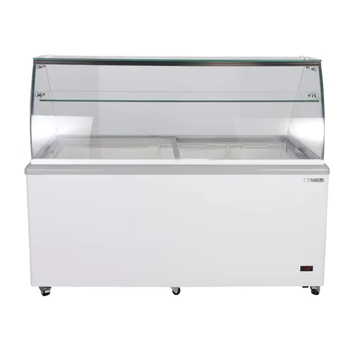 Miniatura 4 de Maxx Cold MXDC-12 - Congelador comercial de helados con vidrio curvo, capacidad para hasta veintidós (22) tinas de sabor, 70 pulgadas, color blanco