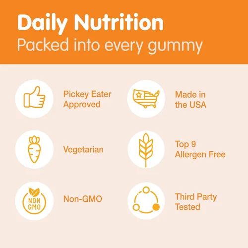 Miniatura 3 de DR. MORITZ Gomitas multivitamínicas para niños, con vitaminas para niños A, C, D, E, B6, B12, zinc y más, apoyo diario completo, multivitaminas