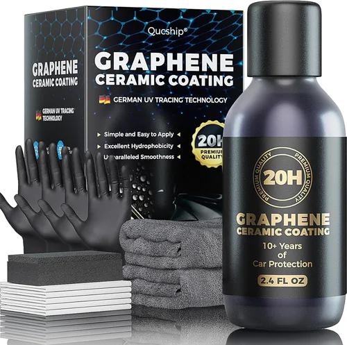 20H Advanced Nano Graphene Ceramic Coating para automóviles 2.4 fl oz (protección de más de 10 años), tecnología UV única y kit de revestimiento de