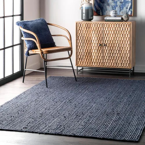 Miniatura 38 de nuLOOM 8x10 Rigo Alfombra de yute tejida a mano, color blanco hueso, diseño rústico de granja, fibra natural, para dormitorio, sala de estar