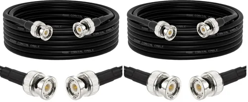 Miniatura 10 de Superbat Cable BNC a BNC de 6 pies, cable coaxial RG8X de 50 ohmios con conductor de cobre puro, puente macho BNC resistente para radio