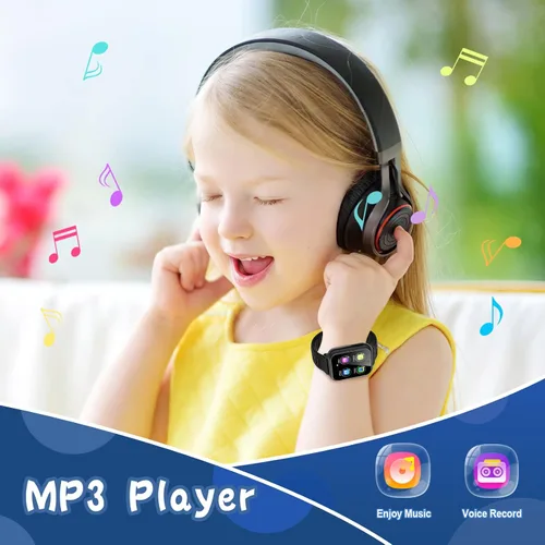 Miniatura 5 de Sedzofan Reloj inteligente para niños con 24 juegos de rompecabezas, pantalla táctil HD, cámara, reproductor de música, podómetro, despertador