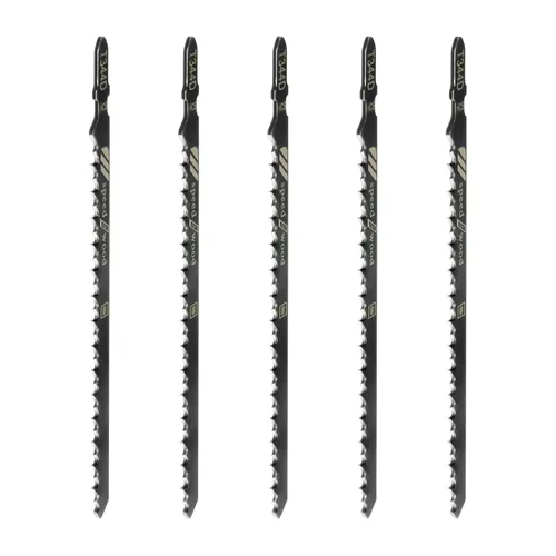 Hojas de sierra de calar de acero de alto carbono T344D con vástago en T, 5 uds, 6 pulgadas, para corte rápido de madera