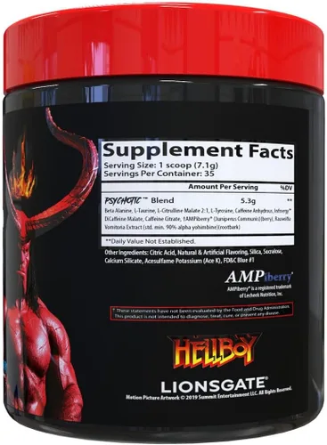 Miniatura 3 de Insane Labz Paquete Hellboy, psicótico Hellboy preentrenamiento y loco amino BCAA, aumenta la masa muscular, la fuerza, el enfoque y el tiempo