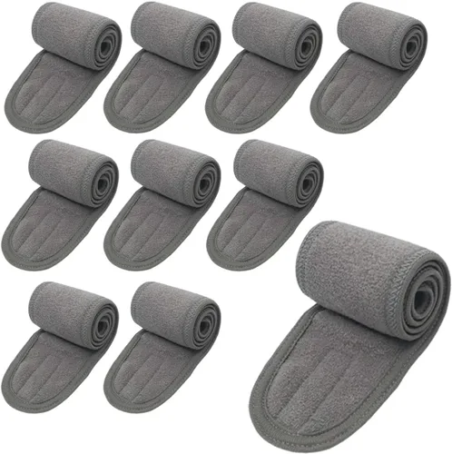 Diadema de spa, diadema facial, banda para el cabello para lavar la cara, banda gruesa de tela de rizo para yoga, deporte, ducha, longitud