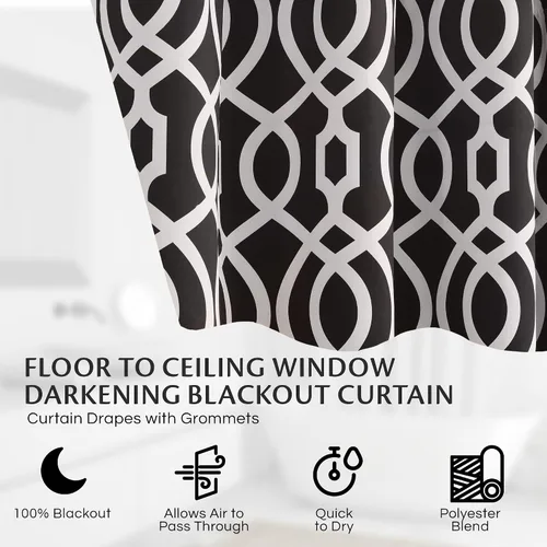 Miniatura 4 de Cortina opaca de 54 x 84 pulgadas, reducción de ruido, aislamiento térmico, cortinas de oscurecimiento de habitación para dormitorio y sala