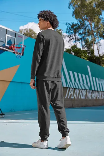 Miniatura 3 de COOFANDY Conjunto deportivo de 2 piezas para hombre, de manga larga, sin botones, atlético, casual