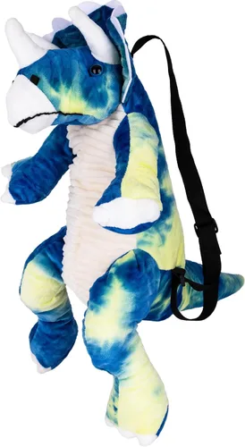 ArtCreativity Mochila de dinosaurio de felpa, mochilas de animales de peluche de 22 pulgadas en forma de triceratops, bolsa de dinosaurio de peluche