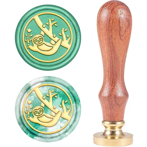 Miniatura 18 de CRASPIRE Sello de cera de caballo de 0.98 pulgadas (0.984 in), diseño de vaquero occidental, vintage, retro, cabeza de latón, mango de madera