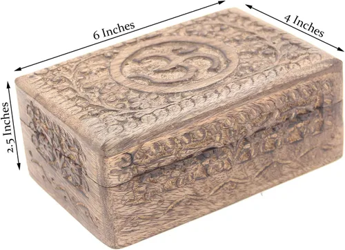 Miniatura 3 de KayJayStyles - Caja de almacenamiento de madera para la joyería, tallada a mano