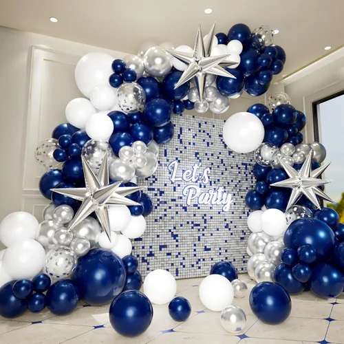 Miniatura 13 de Kit de arco de guirnalda de globos negros y dorados con globos de estrella en explosión, globos de látex de confeti de oro negro de 5/10/12/18