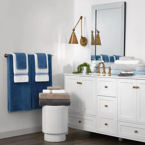 Miniatura 6 de Aston & Arden Aegean - Toallas de baño de felpa sólidas, paquete de 2, 100% algodón turco, 600 GSM, toallas de baño de gran tamaño para spa o hotel