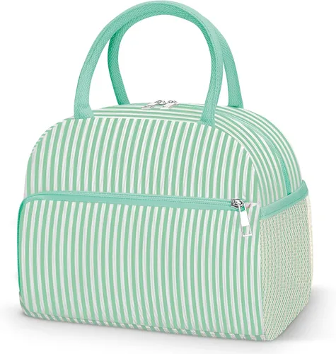 Miniatura 18 de Coobiiya Lonchera térmica de 12 litros para mujeres y hombres, lonchera de pana reutilizable, lonchera de gran capacidad con forro resistente a fugas