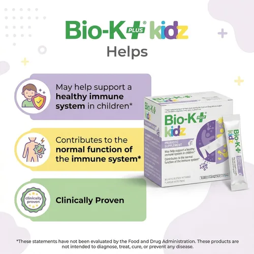 Miniatura 5 de Bio-K+ Kidz - Polvo probiótico para niños con vitamina D3, estable en el estante, sin OMG, sin gluten, 28 paquetes de una sola porción