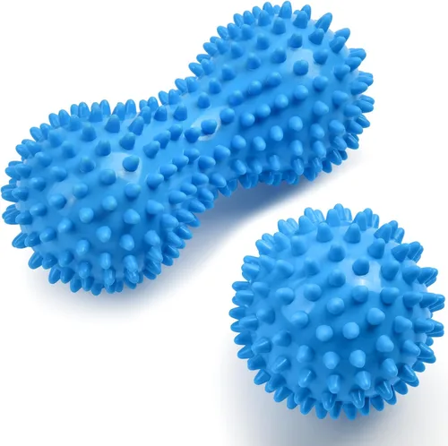 Miniatura 10 de URAQT Bola de masaje con puntas, juego de 3 rodillos duros de bolas de masaje con pinchos, bolas de masaje de terapia física profesional para 3