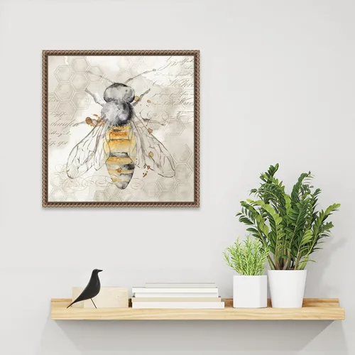Miniatura 6 de Amanti Art Lienzo enmarcado para pared, 16 x 16 pulgadas, abeja reina II por Eva Watts, lienzo enmarcado para pared, obras de arte de animales