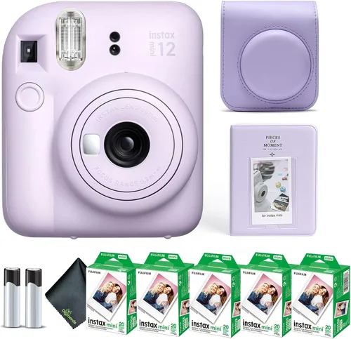Miniatura 29 de Cámara instantánea Fujifilm Instax Mini 12 en color rosa floreciente, paquete de película Fuji Instax Mini (20 hojas) + estuche de transporte