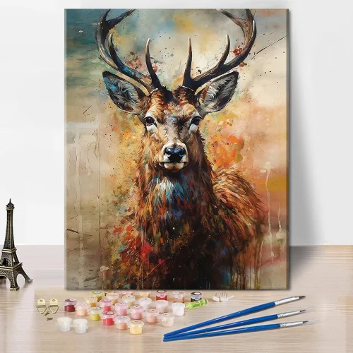 Miniatura 10 de TUMOVO Pintura por números para adultos principiantes, calavera abstracta con flores, kits de pintura por números para adultos, kits de pintura por
