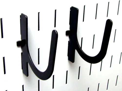 Miniatura 3 de Wall Control 10-UH-003 B Gancho en U ranurado para tablero de clavijas Wall Control solamente, 3 pulgadas, negro