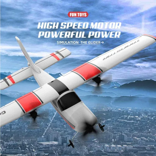 Miniatura 6 de Avión RC, avión RC, 2.4 GHz, 2 canales RTF RC con giroscopio de 3 ejes para principiantes, juguetes fáciles de acelerar con 2 baterías adicionales