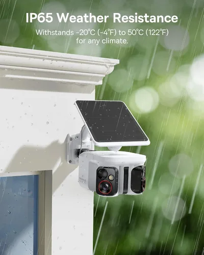 Miniatura 8 de Baseus X1 Pro Cámara de seguridad solar de doble seguimiento inalámbrica para exteriores, cámaras AI duales 3K, panorámica de 300°
