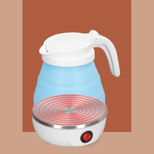 Miniatura 7 de Haofy Hervidor eléctrico plegable, 0.6L 400W US Plug 110V Slim Diseño plegable para viajes Hervidor de agua caliente portátil, Azul
