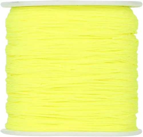 Miniatura 19 de Cheriswelry 100 yardas/rollo de cuerda trenzada de nailon de 0.031 in, color azul cielo claro, cordón de nudo chino, cuerda de cuentas
