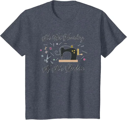 Miniatura 71 de It's Not Hoarding If Its - Camiseta de costura para acolchado, Blanco, S