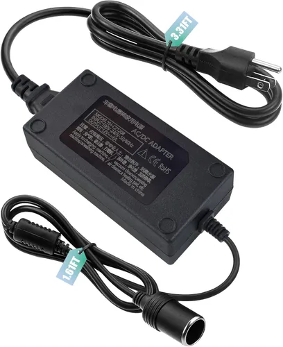 Convertidor de 110 V a 12 V 6A 72 W AC a CC, adaptador de encendedor de cigarrillos para automóvil a enchufe de pared para compresor de aire,