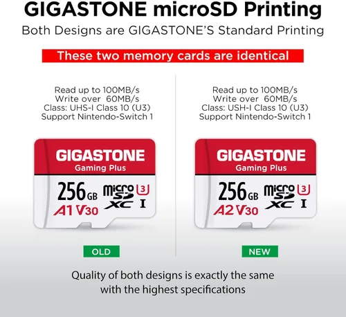 Miniatura 2 de 【Solo para Switch 1】Tarjeta micro SD GIGASTONE de 256 GB, Gaming Plus, tarjeta de memoria MicroSDXC para Nintendo-Switch 1, Steam Deck, grabación