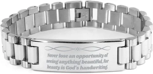 Opportunity to Seeing Anything Beauty Ladder Bracelet, for Women, Daughter, Friends Mindset of Beauty, Beauty Quotes, Rise Beauty Self Esteem,