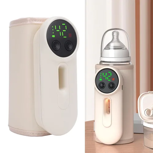 Miniatura 9 de Calentador de biberones portátil para viajes, calentador de leche de bebé de calentamiento rápido, calentador eléctrico de calentamiento