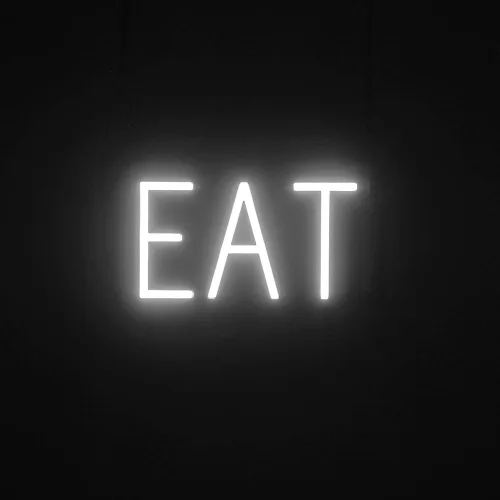 Miniatura 39 de SpellBrite Letrero EAT Letrero de neón para comer con luz LED azul, 13.1 x 6.3 pulgadas