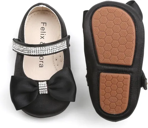Miniatura 33 de Felix & Flora Zapatos de bebé de suela suave - Zapatos de bebé para caminar, mocasines, suela de goma, zapatos de cuna