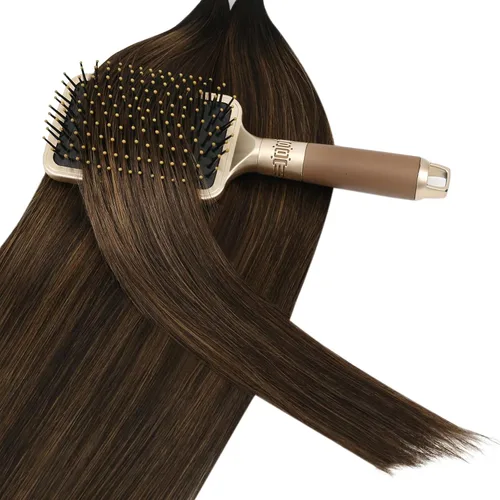 Miniatura 8 de YoungSee Extensiones de Cabello Humano con Cinta Balayage Extensiones de Cabello con Cinta Marrón Oscuro Extensiones de Cabello con Cinta Ombre