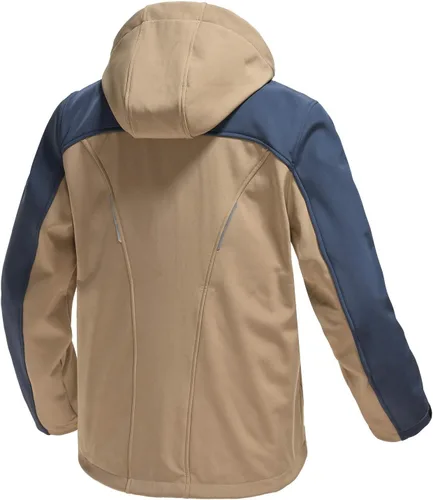Miniatura 2 de TBMPOY Chaqueta Softshell con capucha para hombre, impermeable, resistente al viento, esquí, senderismo, ropa exterior con forro polar