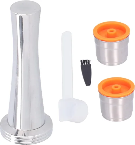Fdit Cápsulas de café recargables de acero inoxidable Taza de café reutilizable Taza de café de metal Filtro de café Taza de cápsula apta para café