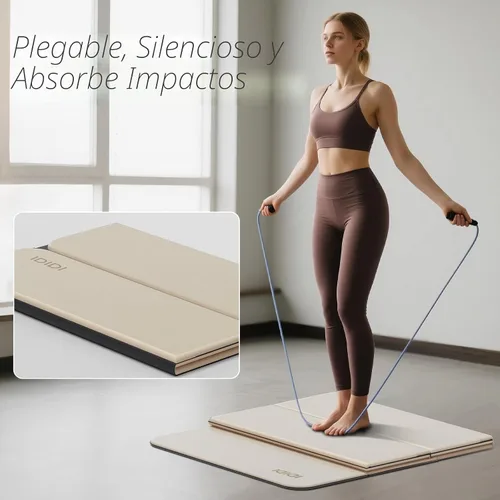 Miniatura 6 de Foldable Yoga Mat Extra Thick 0.32 Inches(8mm) SGS-certified, odorless POE. Non-slip surface & no curling edges. Great for yoga, Pilates & home